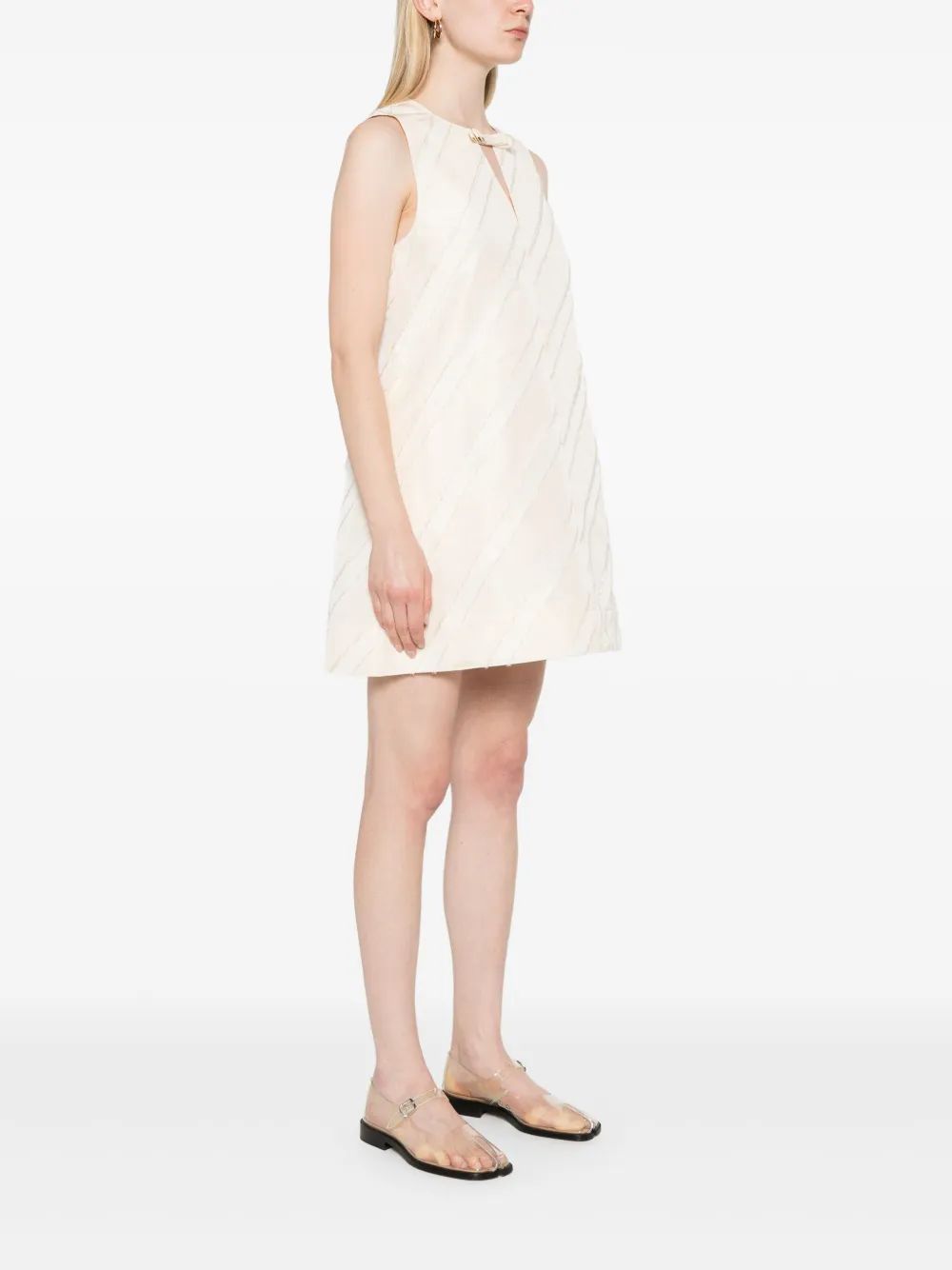 Stripe Taffeta Mini Dress