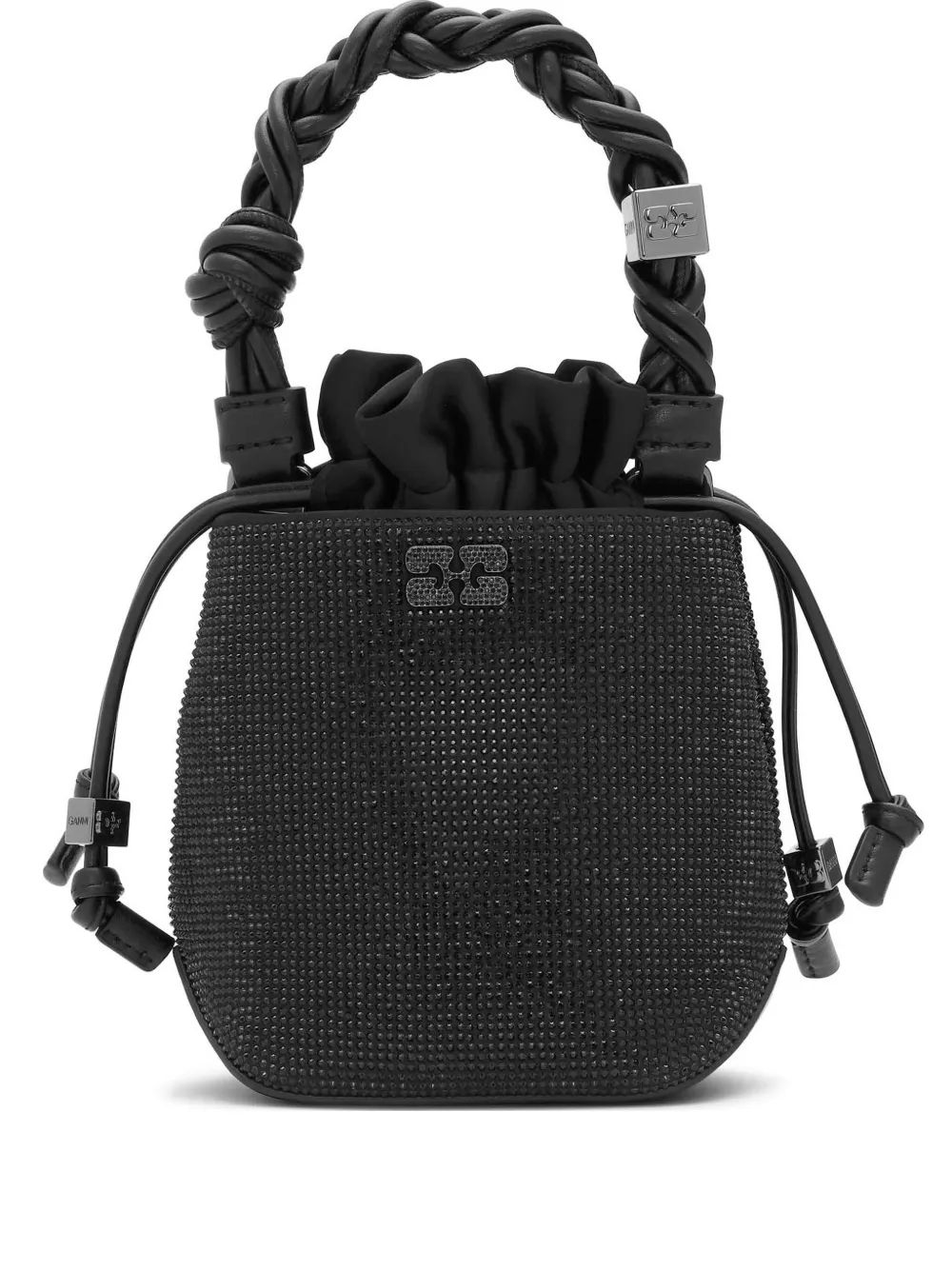Ganni Bou Bucket Mini Satin Strass