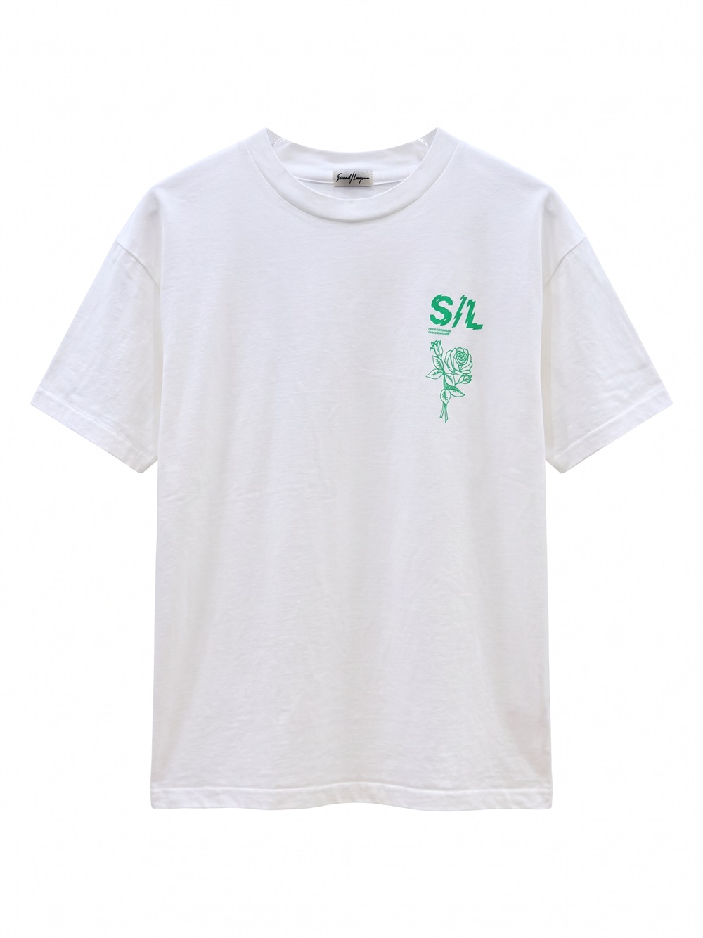 SECOND LAYER DARIO TEE CASH WHITE GREEN dettaglio