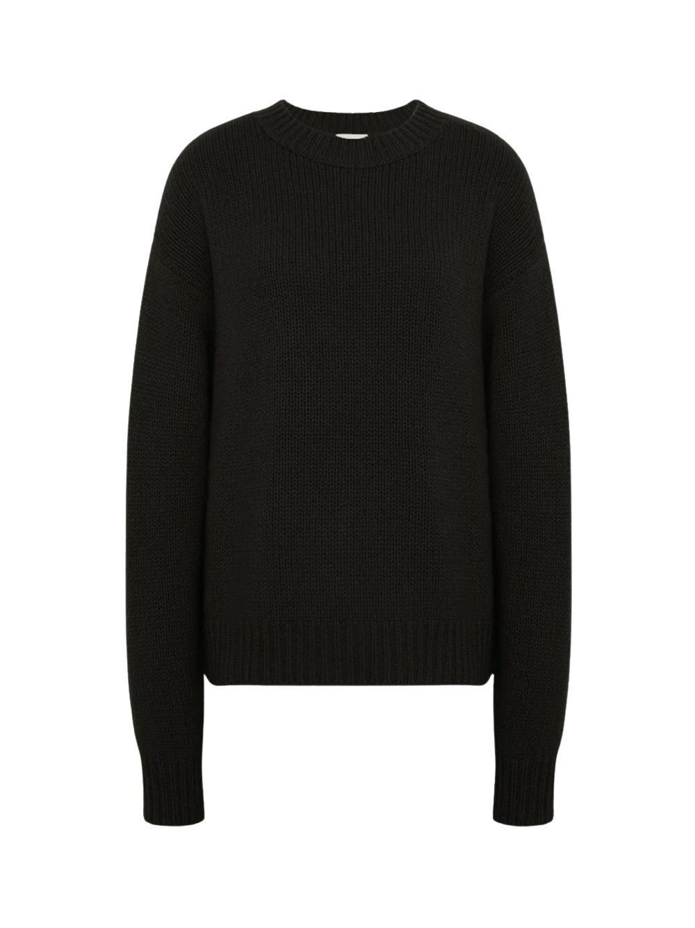 LE KASHA CREW NECK SWEATER UNISEX BLACK dettaglio