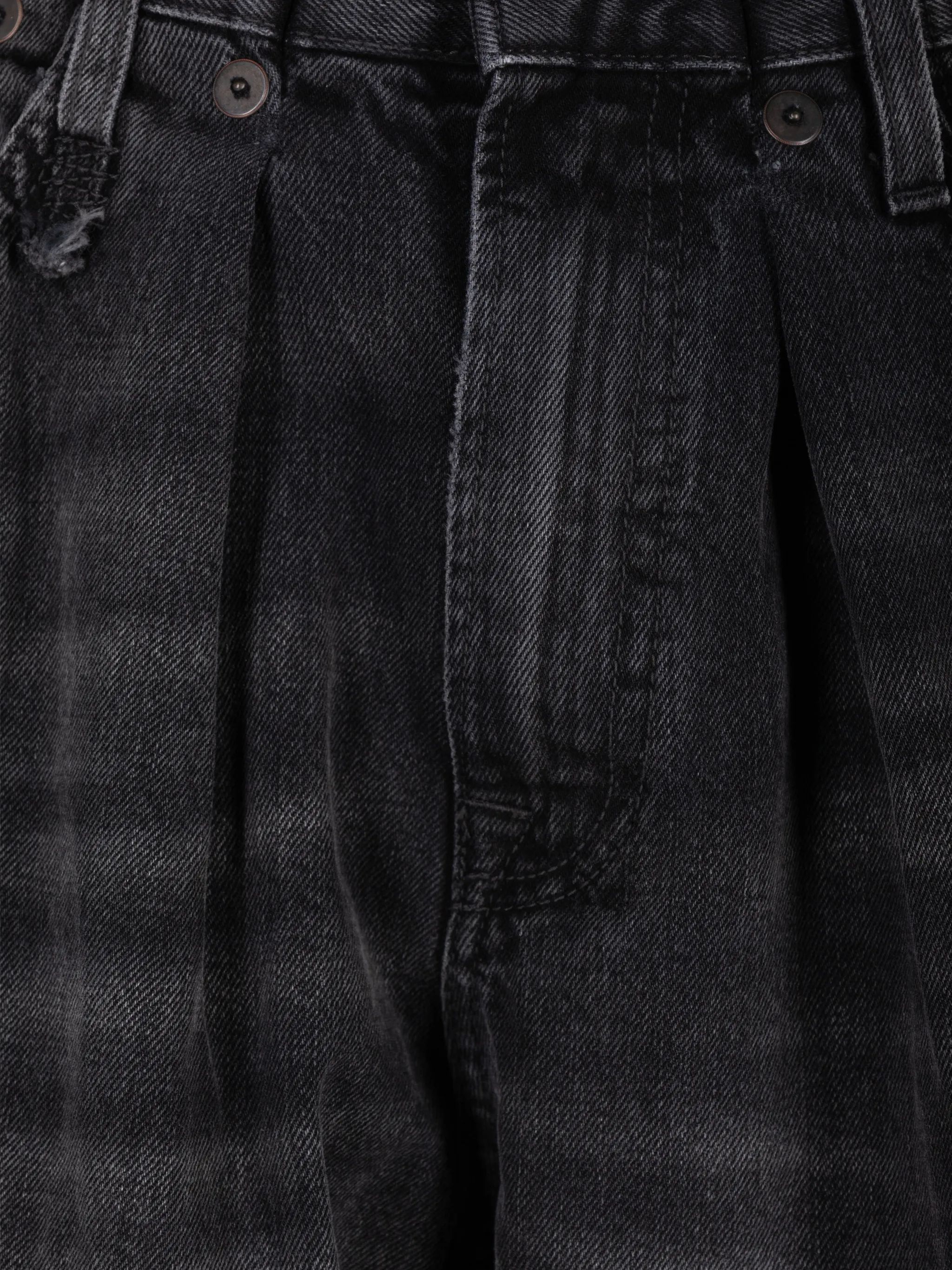 R13 PLEATED WAISTBAND JEAN WILSON BLACK