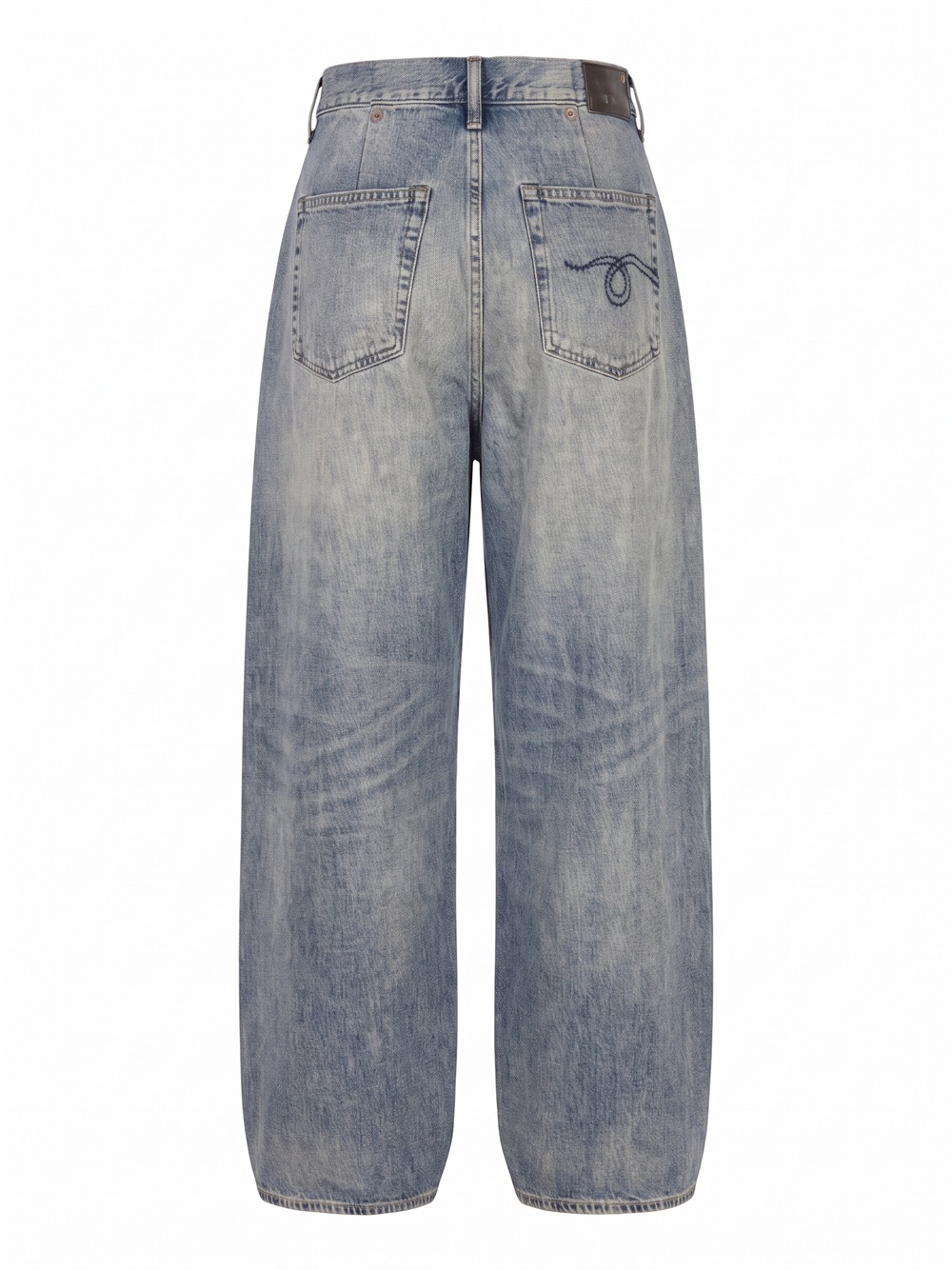 R13 PLEATED WAISTBAND JEAN RIVINGTON BLUE dettaglio