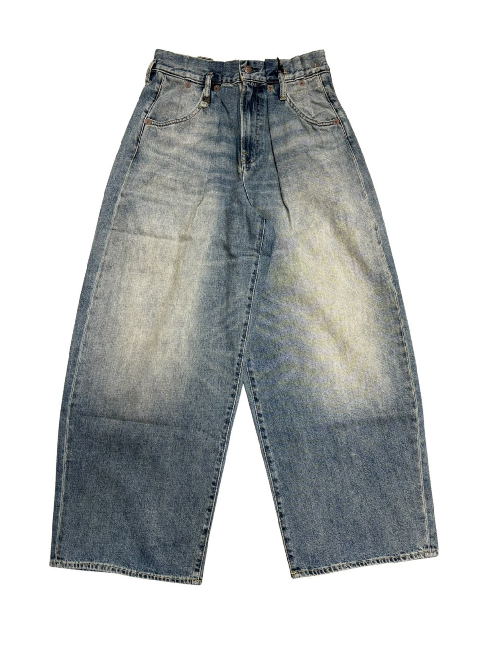 R13 PLEATED WAISTBAND JEAN RIVINGTON BLUE