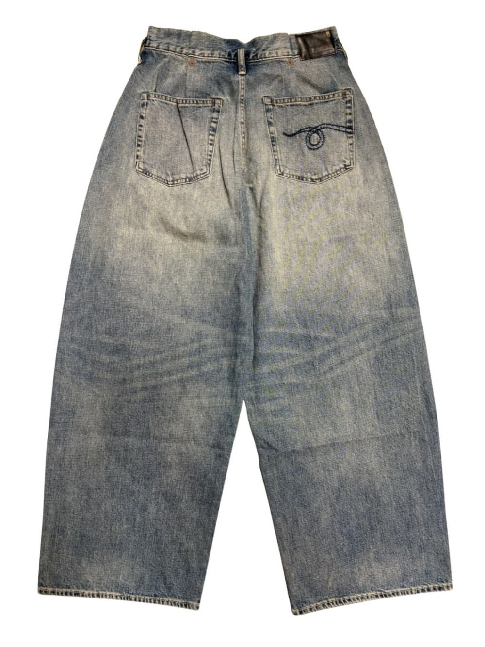 R13 PLEATED WAISTBAND JEAN RIVINGTON BLUE