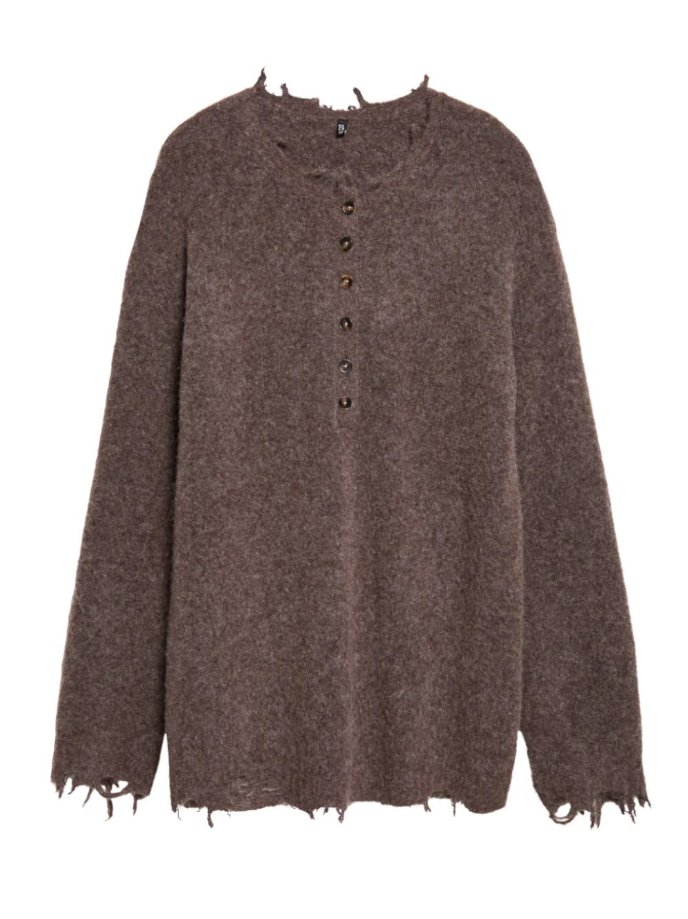 MAGLIERIA R13 RELAXED HENLEY SWEATER