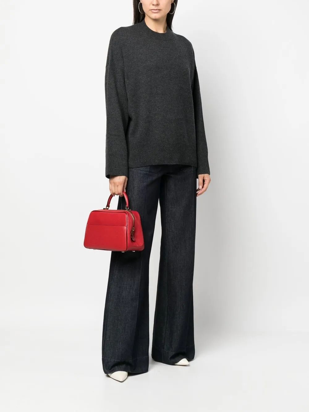 LE KASHA CREW NECK SWEATER WOMAN CHARCOAL