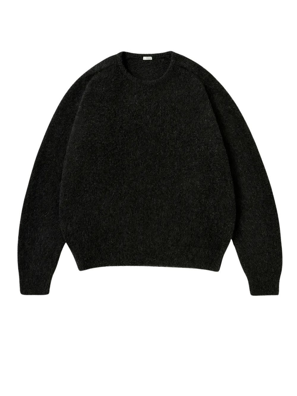 A.PRESSE Brushed Cashmere Middle Gauge Pullover Sweater BLACK dettaglio